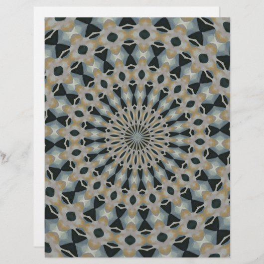 Camel and Teal Kaleidoscope (Front/Back)