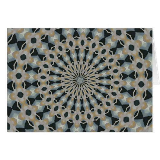 Camel and Teal Kaleidoscope Cards (Front Horizontal)