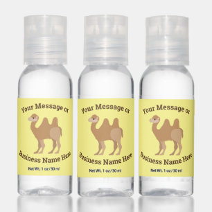 Camel Animal Business Name Logo Message Hand Sanitizer