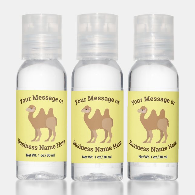 Camel Animal Business Name Logo Message Hand Sanitizer (Set)
