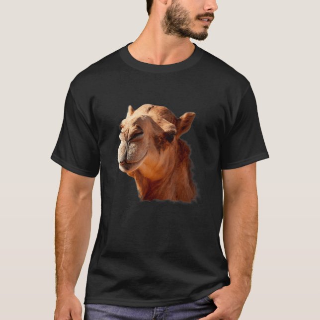 Camel Animal Distinctive Face Large Mammal Humps C T-Shirt (Front)