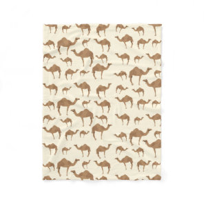 Camel Animal Pattern Fleece Blanket