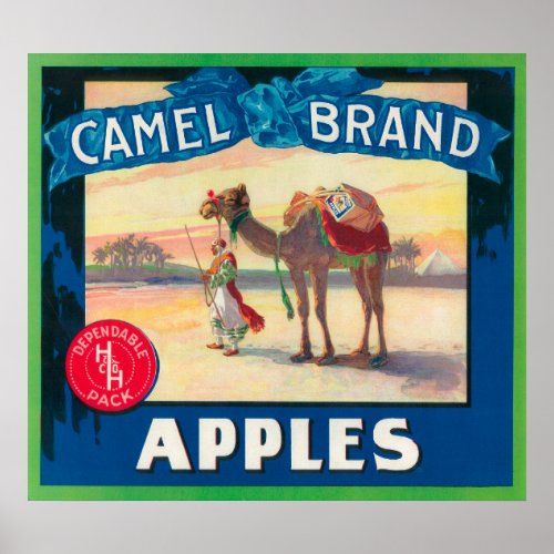 Camel Apple Label _ Washington State Poster