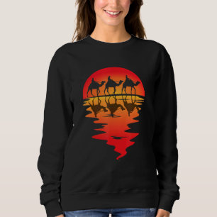 Camel Arabian Desert Vintage Sunset Camel Animal Sweatshirt