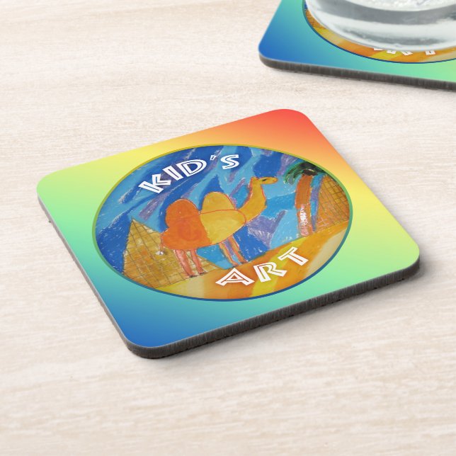 Camel Art by Kids Drink Coaster (Left Side)