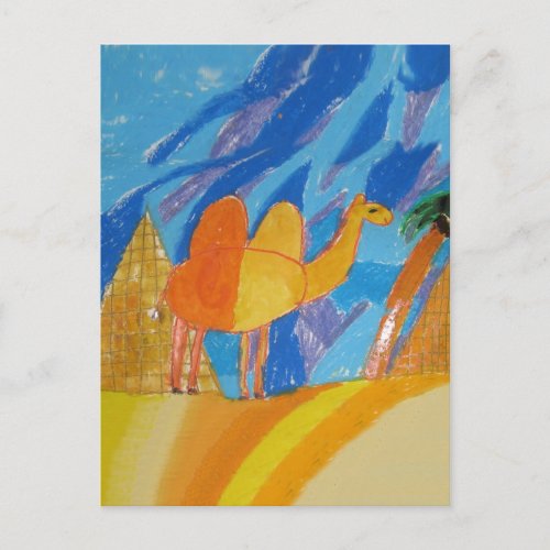 Camel Art by Kids Postcard