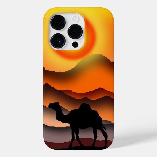 Camel At Sunset Desert Case-Mate iPhone Case (Back)