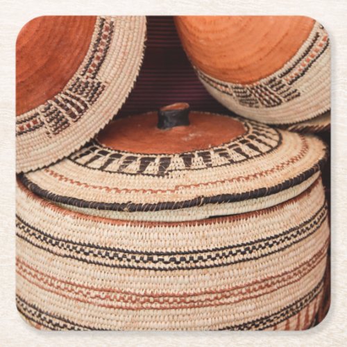 Camel Basket from Sultanate of Oman Square Paper Coaster