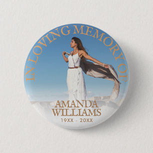 Camel Beige   Funeral In Loving Memory Photo Button