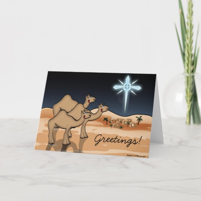 Camel Bethlehem Christmas Card (Front)