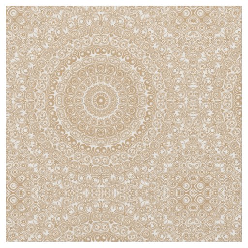 Camel Brown Mandala Pattern Design Fabric