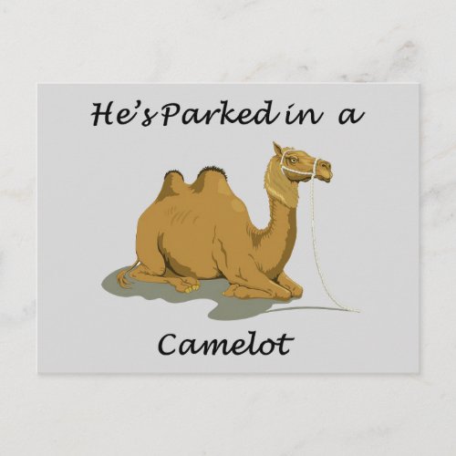 Camel Camelot Humor Postcard