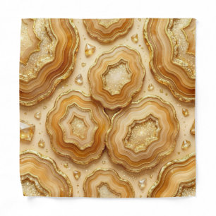 Camel, Caramel and Gold Agate Pocket Square Bandana