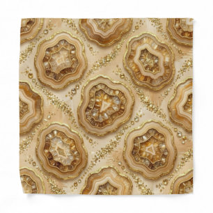 Camel, Caramel and Gold Agate Pocket Square Bandana