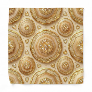 Camel, Caramel and Gold Agate Pocket Square Bandana