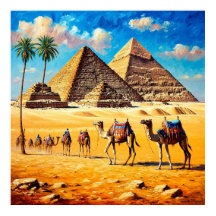 Camel Caravan Egypt Wall Art for Travel & Gift 🐪