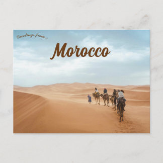 Camel Caravan in Sahara Desert Marrakech Morocco Postcard