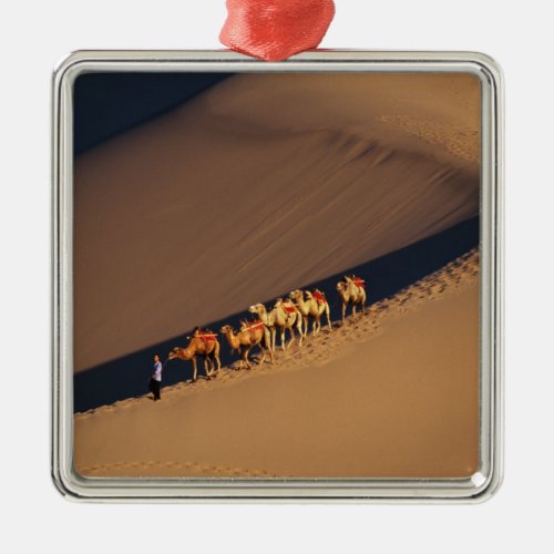 Camel caravan on the desert Dunhuang Gansu Metal Ornament