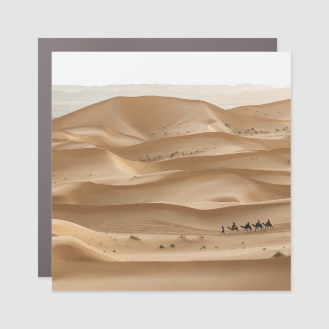 Camel caravan, Sahara sunset, Morocco Car Magnet (Front)