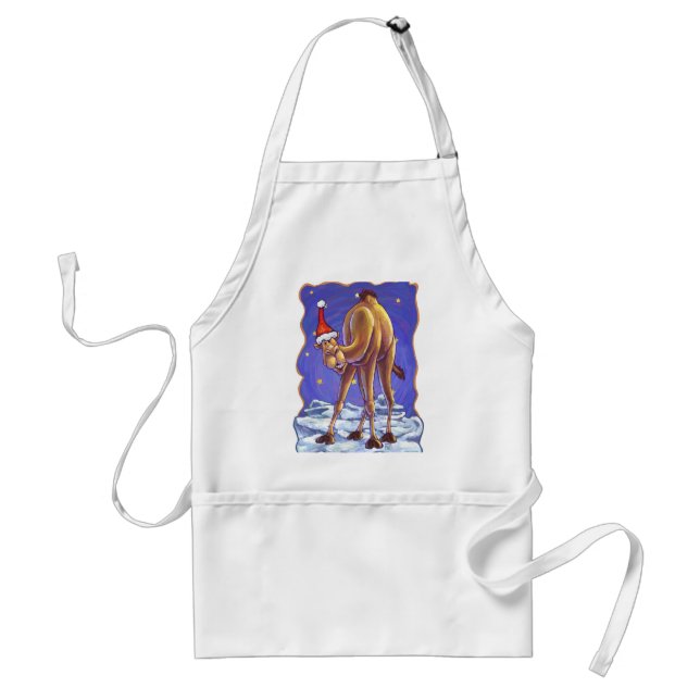 Camel Christmas Adult Apron (Front)