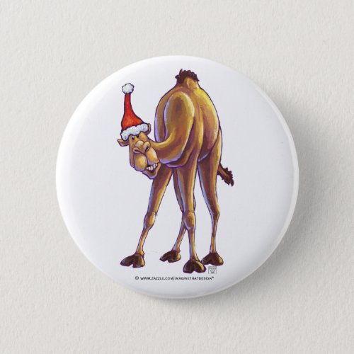 Camel Christmas Button