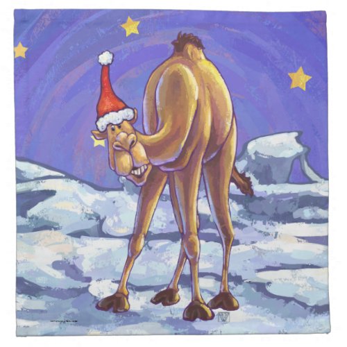 Camel Christmas Cloth Napkin