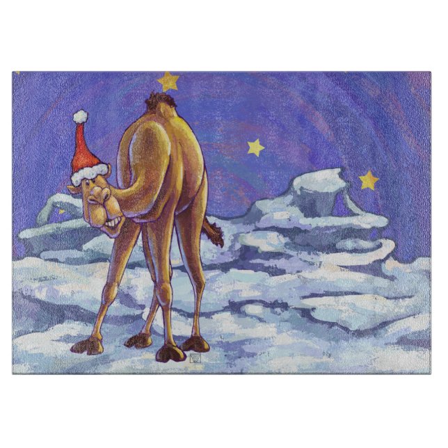 Camel Christmas Cutting Board (Front)