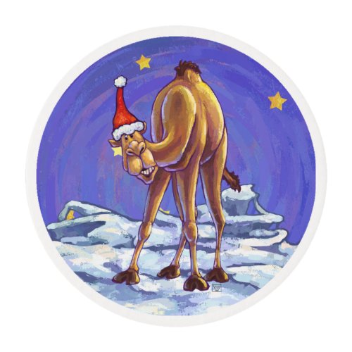 Camel Christmas Edible Frosting Rounds