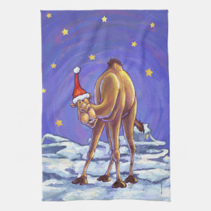 Camel Christmas Kitchen Towel