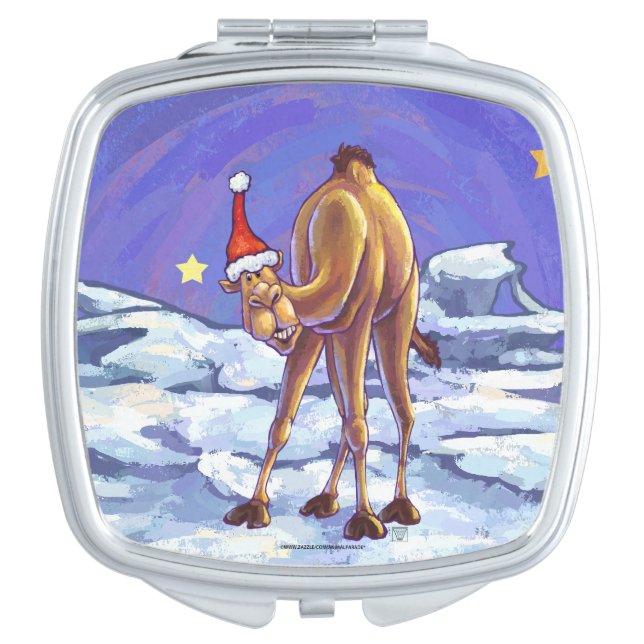 Camel Christmas Makeup Mirror (Front)