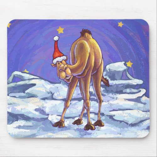 Camel Christmas Mouse Pad