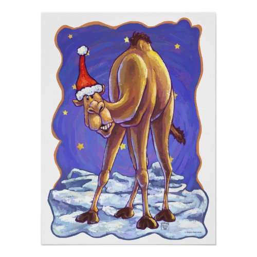 Camel Christmas Poster