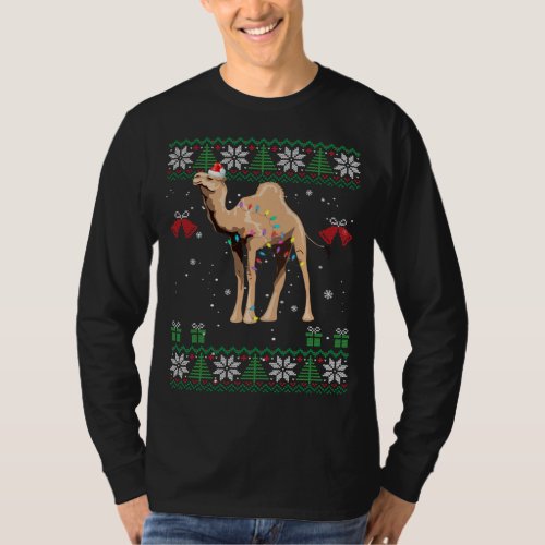 Camel Christmas Sweater Trees Lights Ornament Came