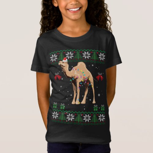 Camel Christmas Sweater Trees Lights Ornament Came