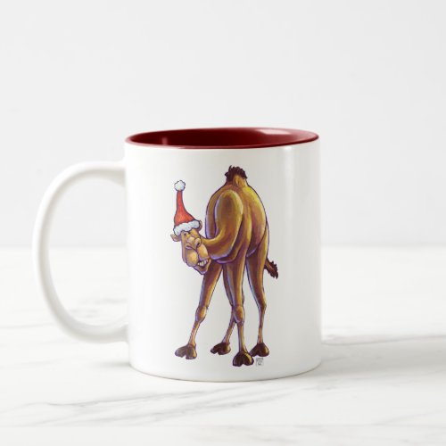 Camel Christmas Two_Tone Coffee Mug