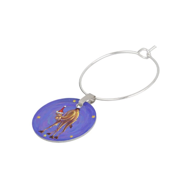 Camel Christmas Wine Charm (Side)