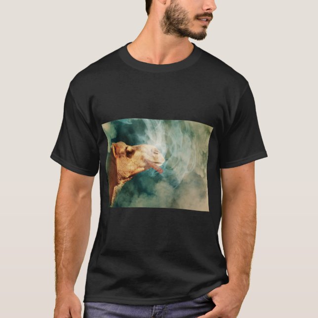 Camel Cigar Smoke Graphic T-Shirt (Front)
