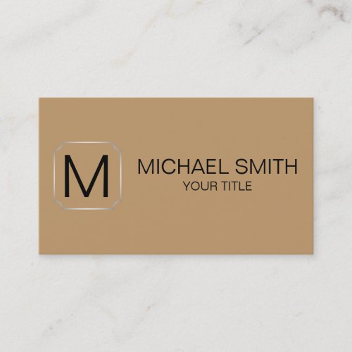 Camel color background business card