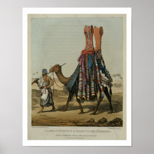 Camel Conveying a Bride to her Husband, engraved b Poster