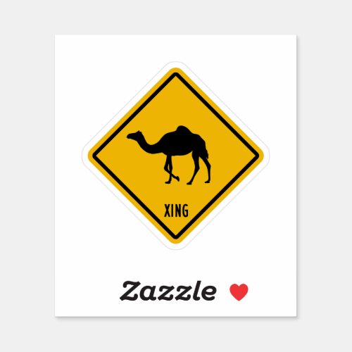 Camel Crossing Sign Camel Xing Sticker