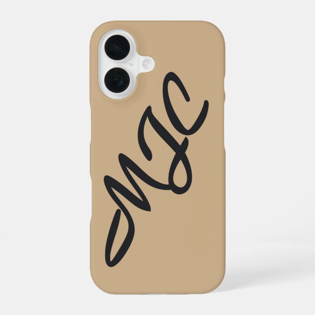 Camel Custom Monogram iPhone Case (Back)