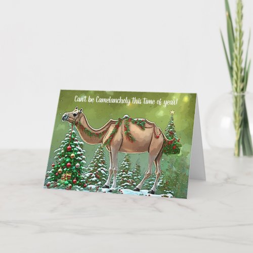 Camel Cute Christmas Holiday Pun Card