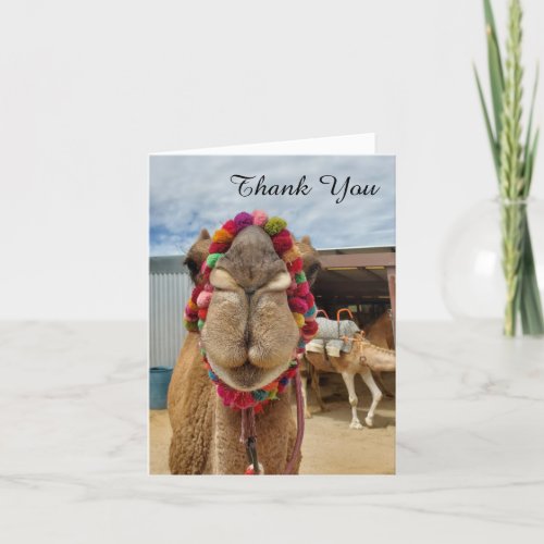 Camel Cuteness Thank You Note Card