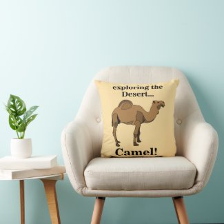 Camel Desert Animal Funny Throw Pillow