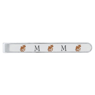 Camel Design Monogrammed Silver Finish Tie Bar