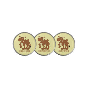 Camel Design Personalised Any Colour Background Golf Ball Marker