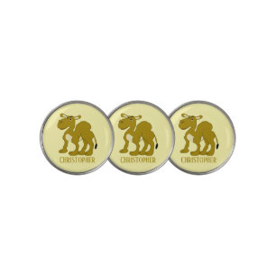 Camel Design Personalised Any Colour Background Golf Ball Marker