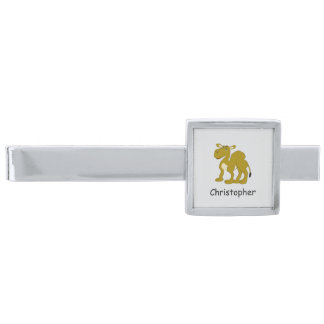 Camel Design Personalised Silver Finish Tie Bar