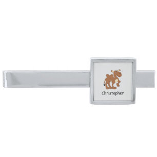 Camel Design Personalised Silver Finish Tie Bar