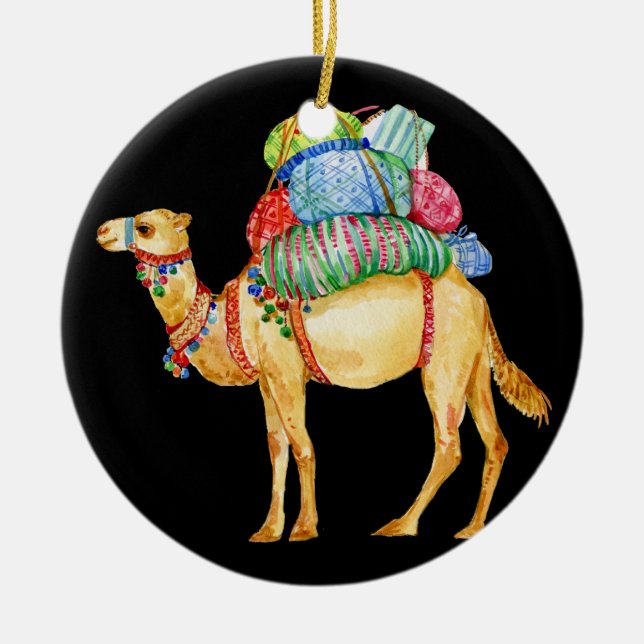 Camel Dromedary Ceramic Ornament (Front)